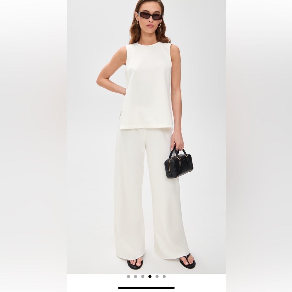La Ligne white colby pants AND matching shift top